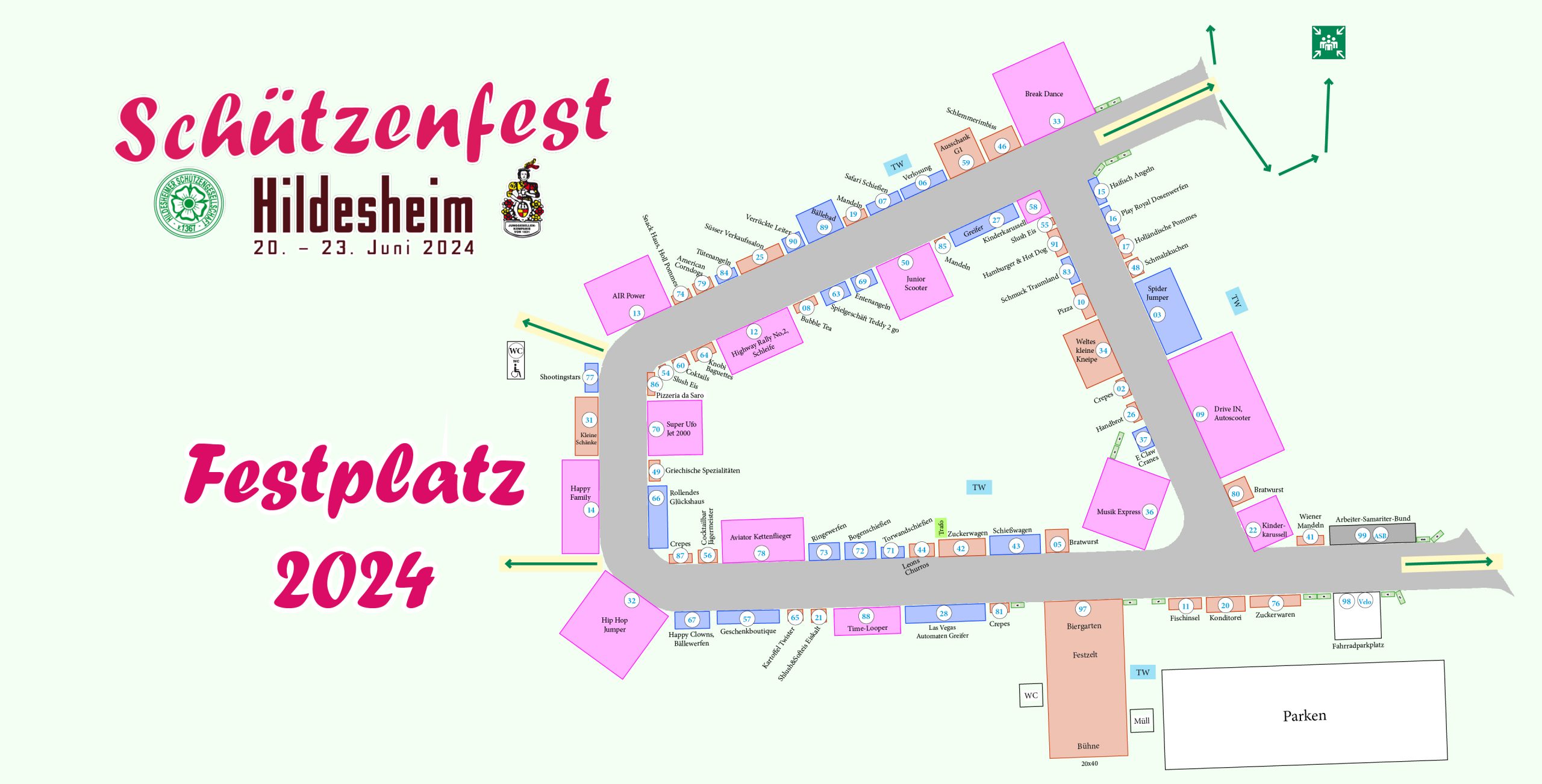 Übersicht Festplatz Hildesheim 2024